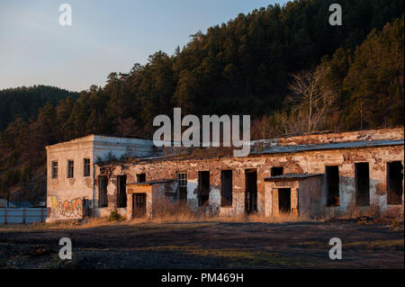 Feder Listvtanka Stadt auf Baykal See, Russland Stockfoto