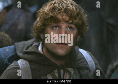 Newline Bilder präsentiert "Der Herr der Ringe: Die Gefährten" Sean Astin © 2002 Neue Linie Stockfoto