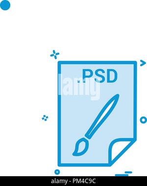 PSD-Dateien herunterladen Datei format Symbol vektor design Stock Vektor