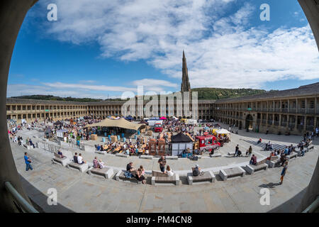 Bier und Essen Festival am Stück Hall, Halifax, Calderdale, West Yorkshire, UK Stockfoto