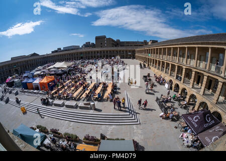 Bier und Essen Festival am Stück Hall, Halifax, Calderdale, West Yorkshire, UK Stockfoto