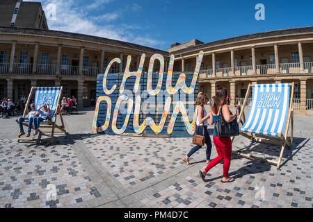 Bier und Essen Festival am Stück Hall, Halifax, Calderdale, West Yorkshire, UK Stockfoto