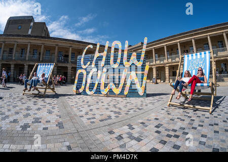 Bier und Essen Festival am Stück Hall, Halifax, Calderdale, West Yorkshire, UK Stockfoto