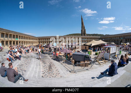 Bier und Essen Festival am Stück Hall, Halifax, Calderdale, West Yorkshire, UK Stockfoto