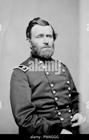 Portrait von Major General Ulysses S. Grant, Offizier der Bundeswehr, um 1860. Datei Referenz Nr. 1003 010 THA Stockfoto