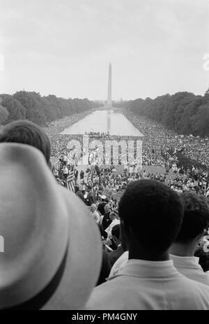 Die bürgerlichen Rechte Marsch auf Washington, D.C., 28. August 1963. Datei Referenz Nr. 1003 077 THA Stockfoto