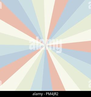 Sunburst Hintergrund vector Pattern mit einem Vintage Farbpalette von Wirbelte radial Streifen-dessin. Vintage und retro Stock Vektor