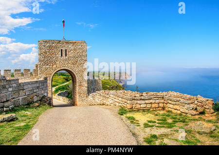 Festung auf Kap Kaliakra, Bulgarien. Blick auf das Meer. Stockfoto