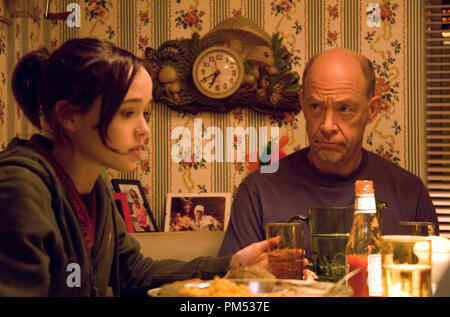 "Juno" Ellen Page, J.K. Simmons © 2007 Fox Searchlight Pictures Stockfoto