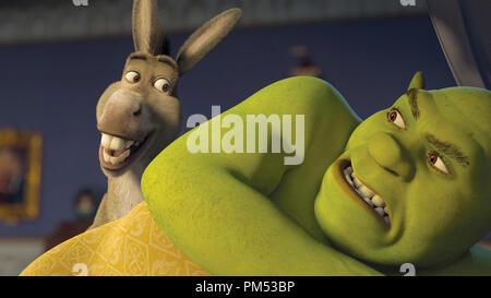 "Shrek der Dritte" Esel, Shrek © 2007 Werke Traum Stockfoto