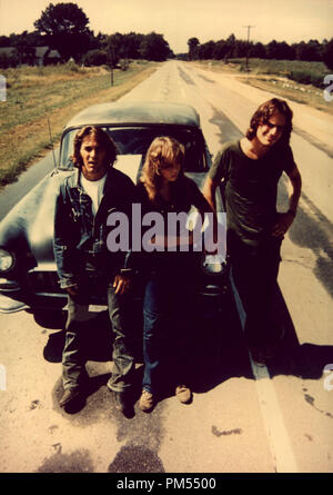 James Taylor, Laurie Bird, und Dennis Wilson in "Two-Lane Blacktop" 1971 Stockfoto