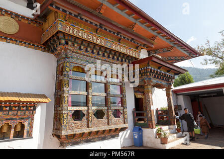 Chimi Lhakhang Tempel, ist auch als Tempel der Fruchtbarkeit bekannt. Bhutan. Stockfoto