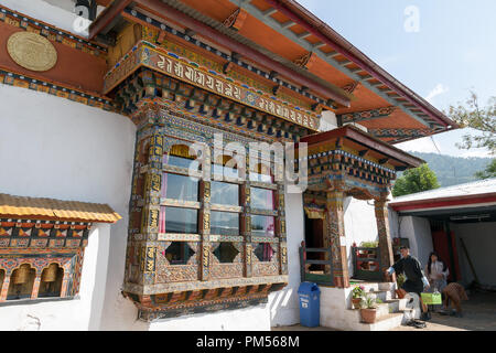 Chimi Lhakhang Tempel, ist auch als Tempel der Fruchtbarkeit bekannt. Bhutan. Stockfoto