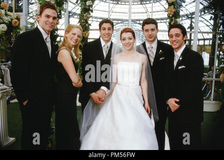 "American Wedding" Seann William Scott, January Jones, Jason Biggs, Alyson Hannigan, Eddie Kaye Thomas, Thomas Ian Nicholas Stockfoto