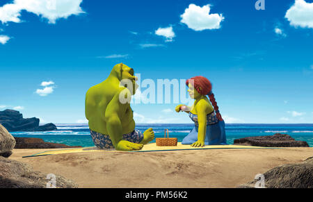 Szenenfoto aus "Shrek 2 "Shrek, Prinzessin Fiona © 2004 Dream Works Foto mit freundlicher Genehmigung von Dream Works Pictures Datei Referenz # 307351224 THA nur für redaktionelle Verwendung - Alle Rechte vorbehalten Stockfoto