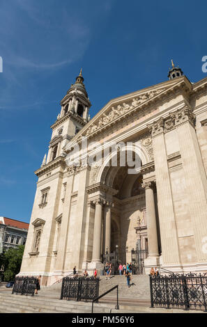 Budapest, Ungarn - 3 August, 2018: Von außen.St. Stephan Basilika Stockfoto