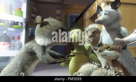 Film Still / Werbung immer noch von "Ab durch die Hecke' RJ, Verne, Hammy, Lou, Ozzie, Heather © 2006 Dreamworks Datei Referenz # 30737044 THA nur für redaktionelle Verwendung - Alle Rechte vorbehalten Stockfoto