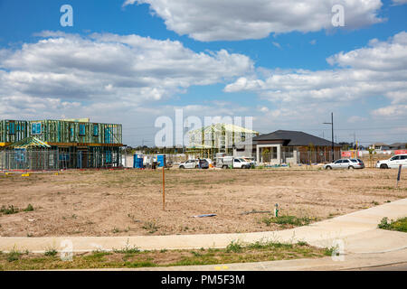 Neue Häuser und Wohnungen zu Marsden Park in North West Sydney, New South Wales, Australien Stockfoto