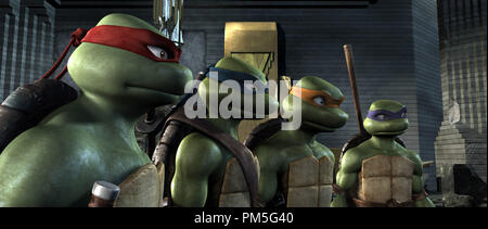 Studio Werbung immer noch von "Tmnt (Teenage Mutant Ninja Turtles"), Raphael, Leonardo, Michelangelo, Donatello © 2007 Warner Datei Referenz # 307381867 THA nur für redaktionelle Verwendung - Alle Rechte vorbehalten Stockfoto