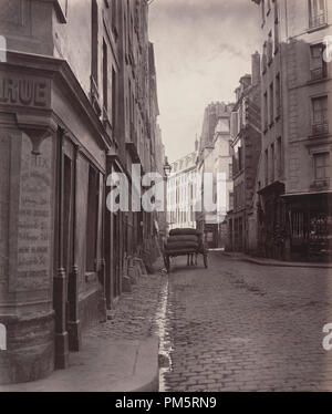 Rue de la Bûcherie, du Cul de sac Saint-Ambroise (5. Arrondissement). Vom: 1866-1868. Abmessungen: Bild: 32 x 27,1 cm (12 5/8 x 10 11/16 in.) anbringen: 60 x 42,5 cm (23 5/8 x 16 3/4 in.). Medium: eiklar Drucken aus Collodium negativ. Museum: Nationalgalerie, Washington DC. Autor: Charles Marville. Stockfoto