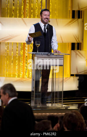 Ricky Gervais Gastgeber der 68. jährlichen Golden Globe Awards im Beverly Hilton in Beverly Hills, CA am Sonntag, 16. Januar 2011. Stockfoto