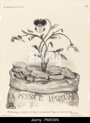 La Pensée Immunable. Maße: gesamt: 35,5 x 25,6 cm (14 x 10 1/16 in.). Medium: Lithographie auf Chine collé. Museum: Nationalgalerie, Washington DC. Autor: Auguste Bouquet. Stockfoto