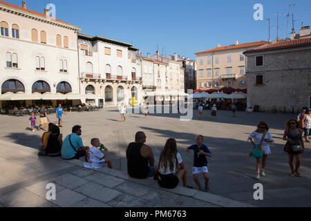 Pula, Stadt auf der Halbinsel Istrien im Norden der kroatischen Adriaküste, Europa Stockfoto