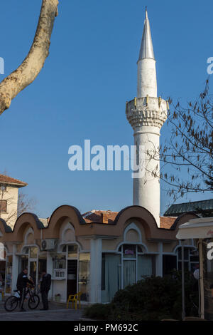 Chaskowo, Bulgarien - 15. MÄRZ 2014: Alte Moschee in der Mitte der Stadt von Haskovo, Bulgarien Stockfoto