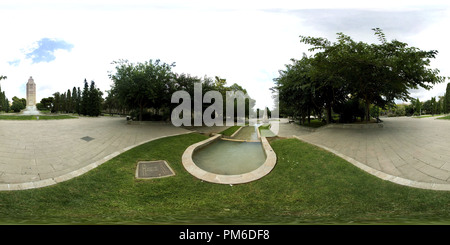 360 Grad Panorama Ansicht von Park im Zentrum von Palma Neben dem Torrent De Sa Riera