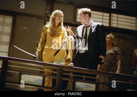 Film Still / Werbung immer noch von "Kill Bill: Volume 1" Uma Thurman, Quentin Tarantino © 2003 Miramax Photo Credit: Andrew Cooper Datei Referenz # 30753665 THA nur für redaktionelle Verwendung - Alle Rechte vorbehalten Stockfoto