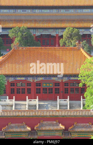 Die Dächer der Verbotenen Stadt (Peking, China) Stockfoto