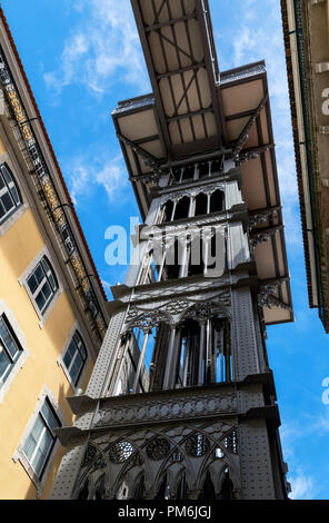 Aufzug Santa Justa (Elevador de Santa Justa), Baixa, Lissabon, Portugal Stockfoto