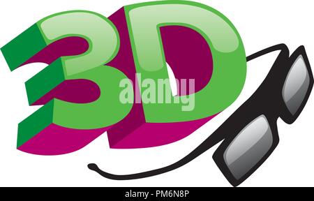 Vektor logo Stereoskopie Stock Vektor