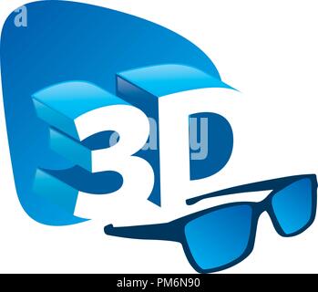 Vektor logo Stereoskopie Stock Vektor