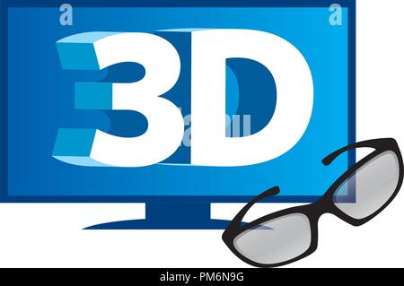 Vektor logo Stereoskopie Stock Vektor