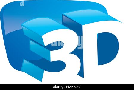Vektor logo Stereoskopie Stock Vektor