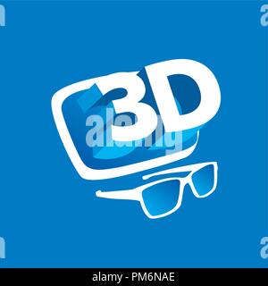 Vektor logo Stereoskopie Stock Vektor
