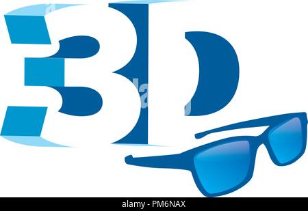 Vektor logo Stereoskopie Stock Vektor