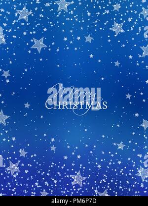 Weihnachten Hintergrund mit Schneeflocken Stock Vektor