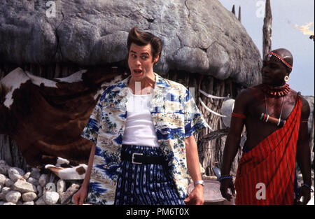 Szenenfoto aus "Ace Ventura: Wenn die Natur ruft", Jim Carrey, Maynard Eziashi © 1995 Warner Brothers Photo Credit: Marsha Blackburn Datei Referenz # 31043688 THA nur für redaktionelle Verwendung - Alle Rechte vorbehalten Stockfoto