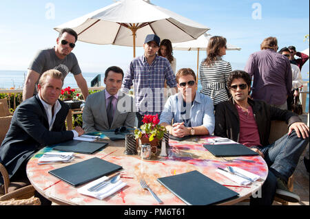 ENTOURAGE Episode 89 (Staffel 8, Episode 1): Scott Caan, Kevin Dillon, Jeremy Piven, Jerry Ferrara, Kevin Connolly, Adrian Grenier. Foto: Claudette Barius Stockfoto