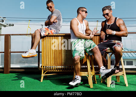 'Jersey Shore' cast Mitglieder - Michael Sorrentino, Vinny Guadagnino, Paul DelVecchio Stockfoto