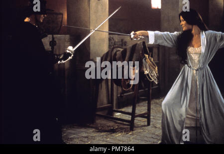 Szenenfoto aus "Die Maske des Zorro Antonio Banderas, Catherine Zeta-Jones © 1998 Tri-Star Pictures Photo Credit: Rico Torres Datei Referenz # 30996146 THA nur für redaktionelle Verwendung - Alle Rechte vorbehalten Stockfoto