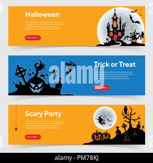 Happy Halloween Party Banner Stock Vektor