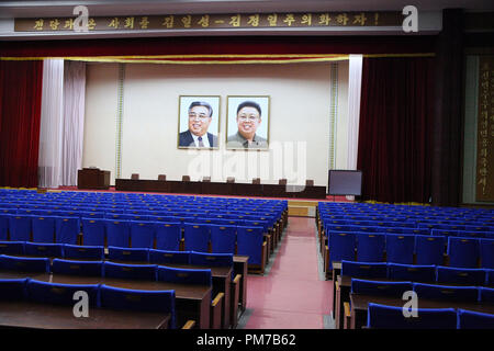 Hörsaal im Grand Völker Study House in Pjöngjang Stockfoto