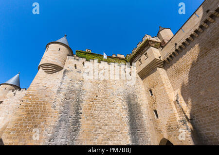 Palacio Real, Palast der Könige von Navarra von Olite, Olite, Navarra, Spanien Stockfoto