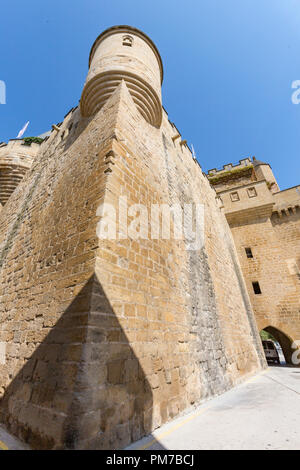 Palacio Real, Palast der Könige von Navarra von Olite, Olite, Navarra, Spanien Stockfoto