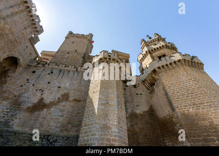 Palacio Real, Palast der Könige von Navarra von Olite, Olite, Navarra, Spanien Stockfoto