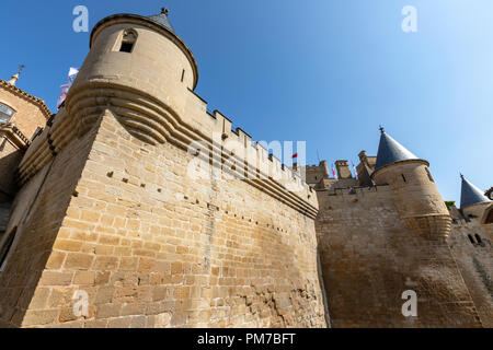 Palacio Real, Palast der Könige von Navarra von Olite, Olite, Navarra, Spanien Stockfoto
