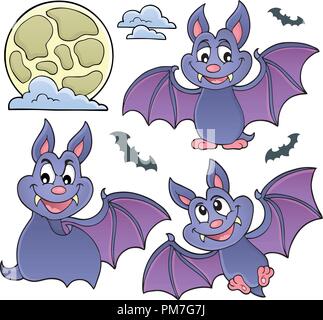 Fledermäuse theme Sammlung 1-eps 10 Vector Illustration. Stock Vektor